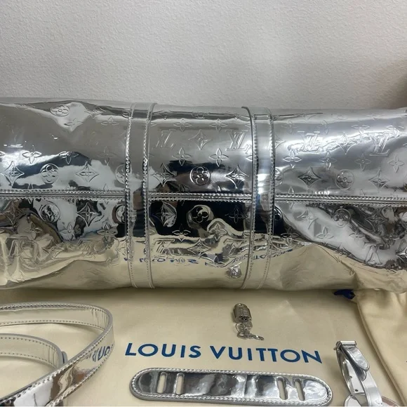 LV Silver Mirior Keepall Bandoulière 50